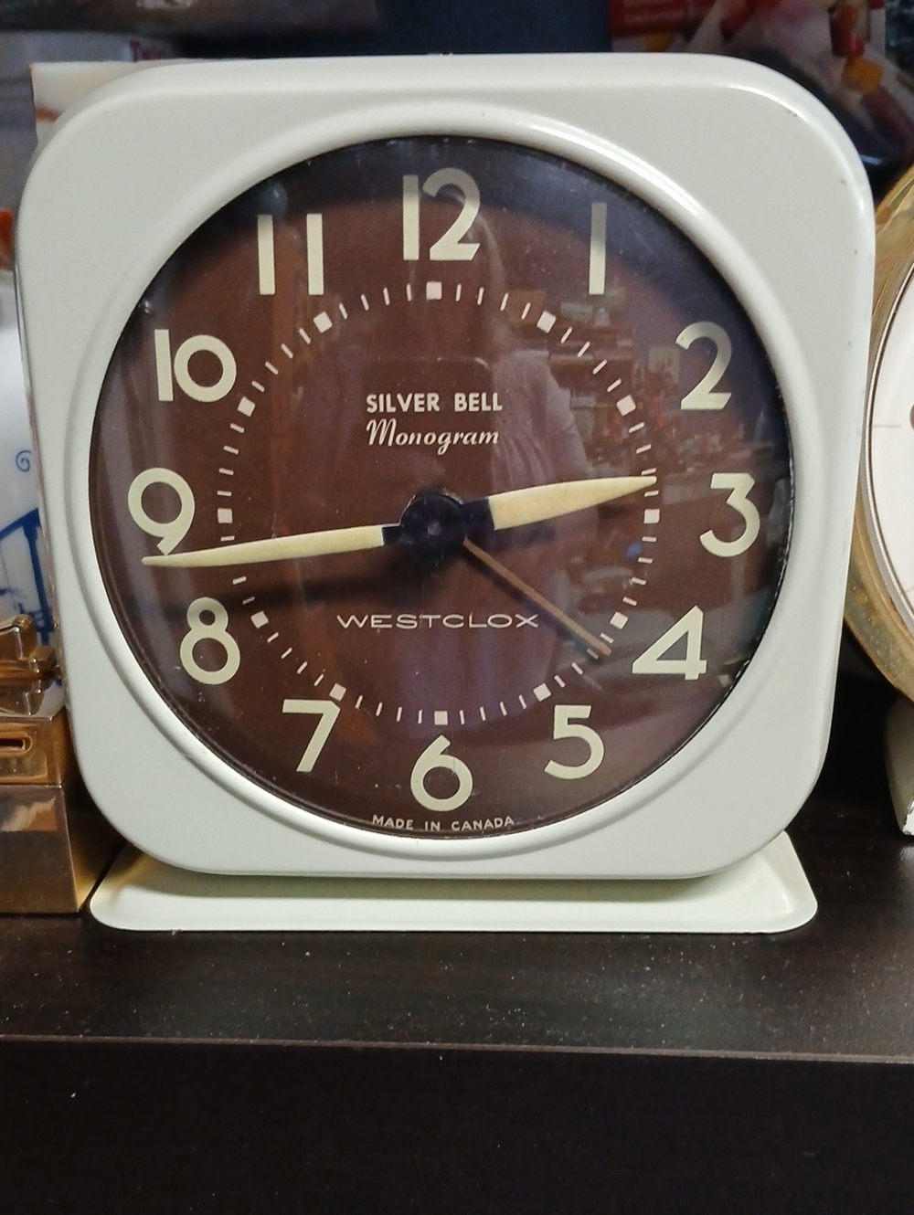 Mid Century Modern Wesctox wind-up alarm clock